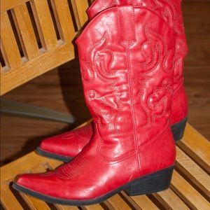 Red cowboy boots